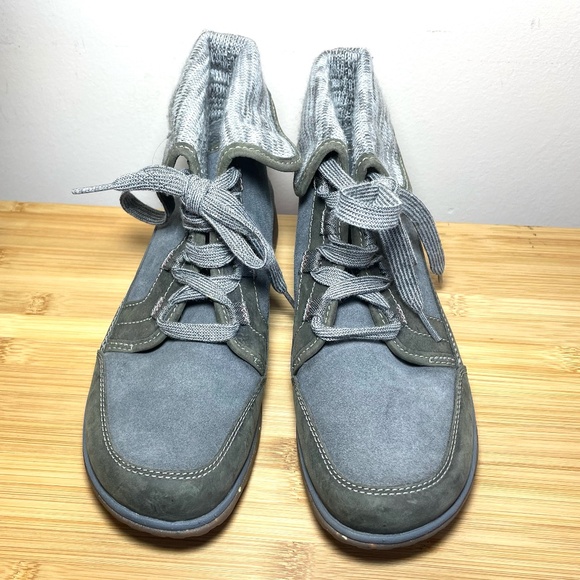 Chaco Barbary Castle Rock Waterproof Leather Wool Fold Down Collar Boots Booties - Picture 4 of 10